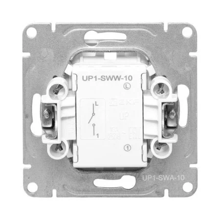 Выключатель 1-кл. СП Эпика механизм алюм. EKF UP1-SWA-10
