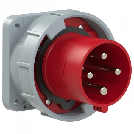634-6 PCE Вилка встраиваемая 63А/400V/3P+E/IP67, фланец 100x100