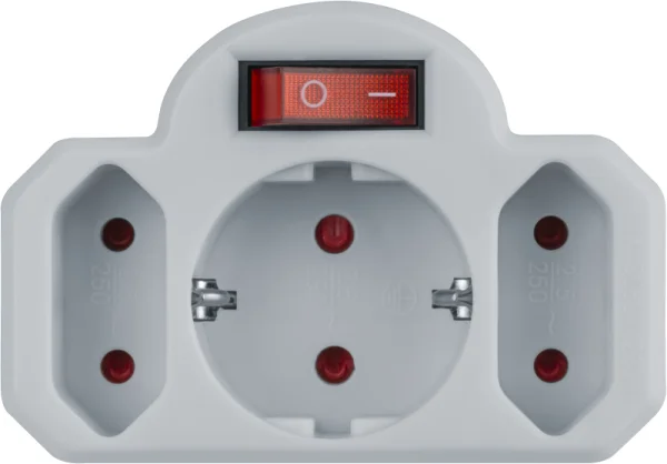 Разветвитель 3-м (1-м - с заземл. 2-м - без заземл.) 10А IP20 94 698 NAD-3-R2F-WH в ряд Navigator 94698