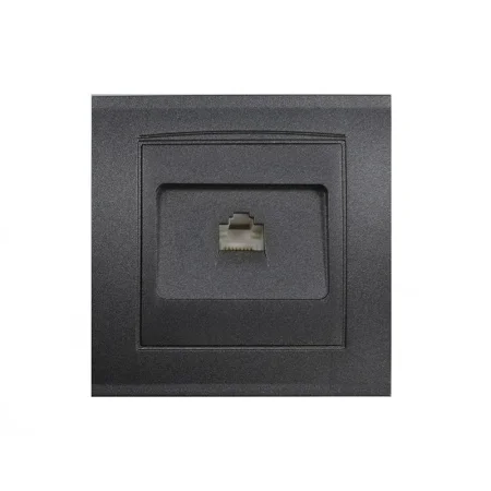 Розетка компьютерная 1-м СП Бриллиант в сборе графит Universal 7947601-Gr