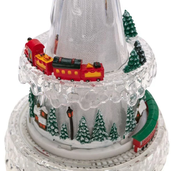 Фигура светодиодная "Новогодний поезд с мелодией" 30.5см RGB на подставке Neon-Night 513-025