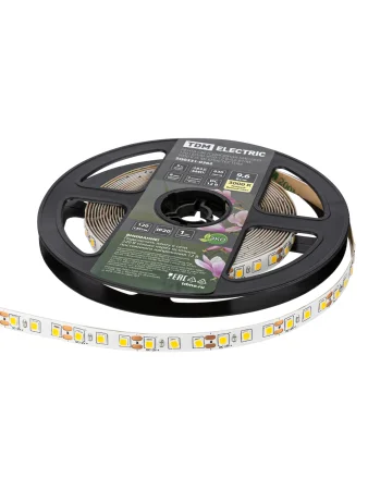 Лента светодиодная SMD2835-120 LED/м-IP20-12 В-9,6 Вт/м-3000 К (5 м) блистер TDM
