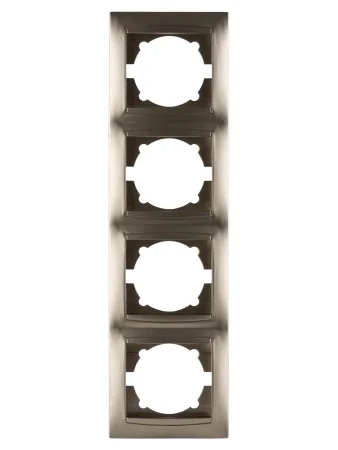 Рамка 4-х постовая вертикальная бронза "Лама" TDM