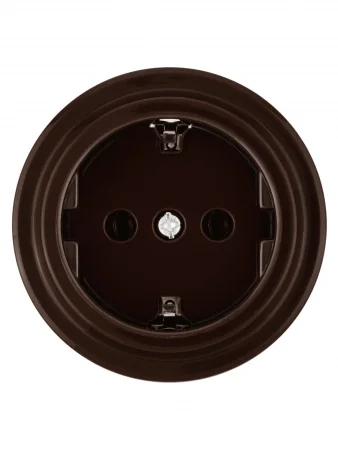 Розетка 2П+З 16А 250В коричневая «Виви» TDM