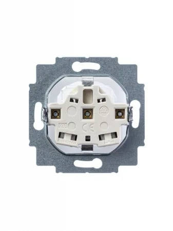 Розетка Levit с заземл. с защ. шторками 16А бел./ледяной ABB 2CHH203457A6001