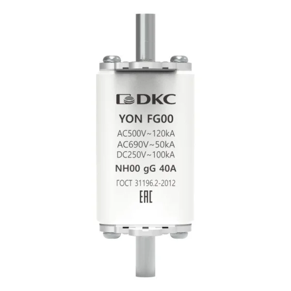 Предохранитель YON ножевого типа FG00 с одинарной индикацией 40А DKC 1FG00-0040
