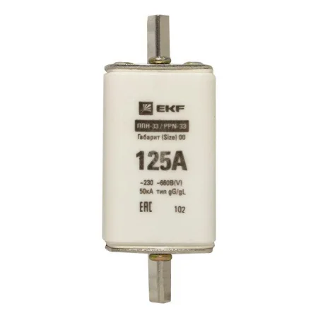 Вставка плавкая ППН-33 160/125А габарит 00 PROxima EKF fus-33/160/125