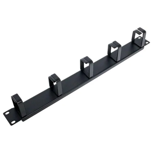 Органайзер кабельный TERACOM PRO 1U 5 колец черн. EKF TRP-1CO-5R-M-BK
