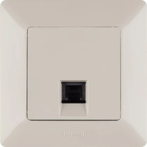 Механизм розетки телефонной Valena Life 1 выход RJ11 с лиц. панелью сл. кость Leg 753538