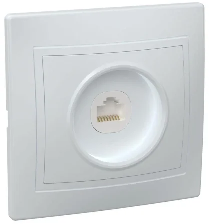 Розетка компьютерная 1-м СП Кварта РК10-КБ IP20 бел. IEK EKK10-K01-DM