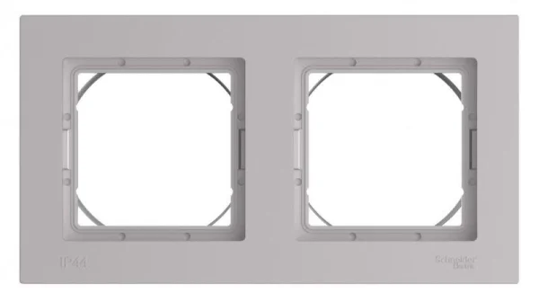 Рамка 2-пост. AtlasDesign Aqua IP44 алюм. SE ATN440302
