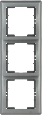 Рамка 3-м BOLERO РВ-3-БА верт. антрацит IEK EMB31-K95