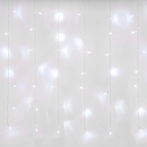 Занавес LED со статическим свечением ULD-C3020-240/STK WHITE IP44 3х2м соед. 240 диодов бел. свет провод прозр. Uniel UL-00007213