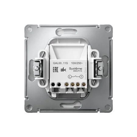 Выключатель 1-кл. ArtGallery 10AX быстрозажим. клем. механизм алюм. SE GAL000311S