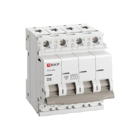 Выключатель автоматический 4п D 8А 4.5кА ВА 47-63N PROxima EKF M634408D