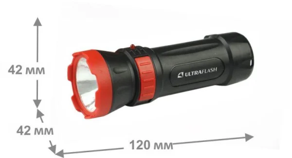 Фонарь аккумуляторный LED3849 1 LED 2 режима 220В аккум. SLA пластик черн. Ultraflash 14931 Фонарь аккумуляторный LED3849 1 LED 2 режима 220В аккум. SLA пластик черн. Ultraflash 14931