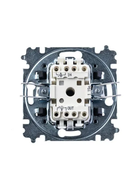 Выключатель 1-кл. СП Levit IP20 сталь/дым. черн. ABB 2CHH590145A6069