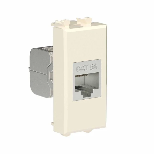 Розетка компьютерная 1мод. Avanti "Ванильная дымка" RJ45 кат.6A без шторок экранир. модульная механизм DKC 4405771