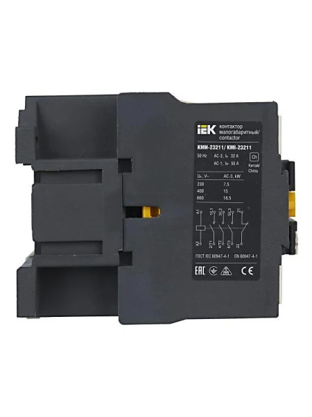 Контактор КМИ-23211 32А 230В/АС3 1НЗ IEK KKM21-032-230-01