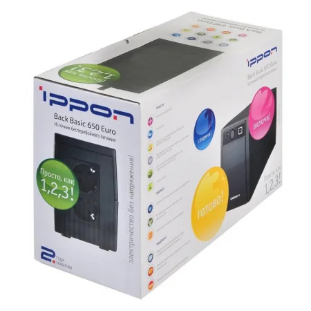 Источник бесперебойного питания Back Basic 650 Euro 360Вт 650В.А черн. IPPON 383323