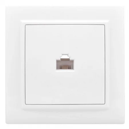 Розетка компьютерная 1-м СП Минск RJ45 бел. Basic EKF ERK01-035-10