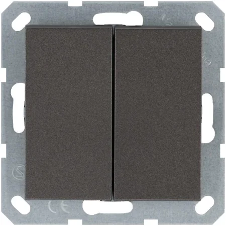 Кнопка 2-кл. 10А IP20 с переключающим контактом механизм мокко Jasmart G3020Z