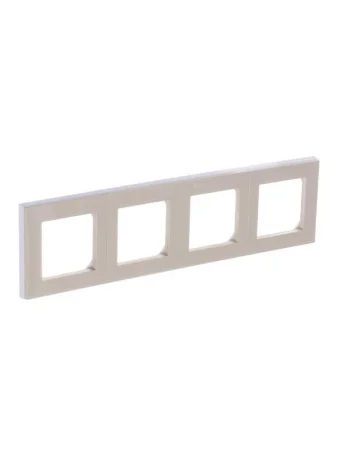 Рамка Levit 4п сл. кость/бел. ABB 2CHH015040A6017