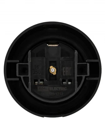 Розетка 2П+З 16А 250В черная «Виви» TDM