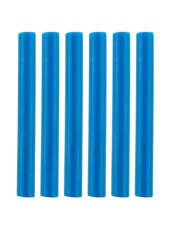 Клеевые стержни универсальные синие, 11 мм x 100 мм, 6 шт, "Алмаз" TDM