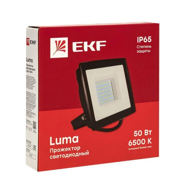 Прожектор светодиодный СДО-3004 50Вт 6500К IP65 Basic EKF FLL-3004-50-6500