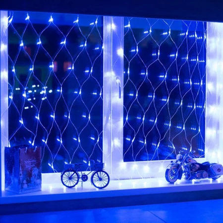 Гирлянда "Сеть" 1.5х1.5м 150LED син. провод прозр. Neon-Night 215-123