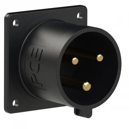 623-6x PCE Вилка встраиваемая 32А/230V/1P+N+E/IP44, черная
