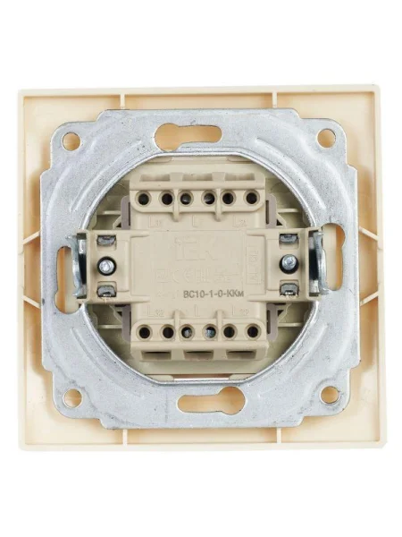 Выключатель 1-кл. СП Кварта 10А IP20 ВС10-1-0-ККм крем. IEK EVK10-K33-10-DM