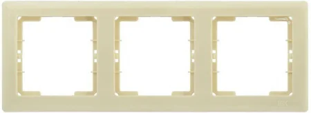 Рамка 3-м BOLERO РГ-3-БК горизонт. крем. IEK EMB30-K33