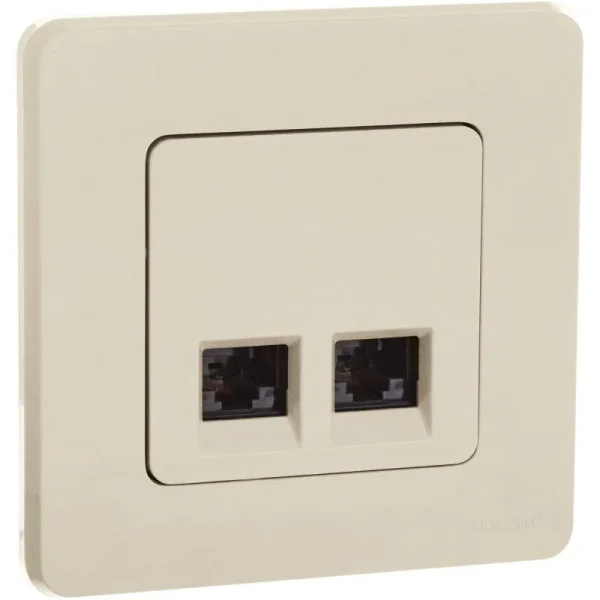 Розетка компьютерная 2-м Inspiria RJ45 кат.5E UTP сл. кость Leg 673836