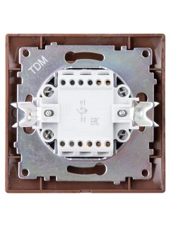 Выключатель 1 кл. с подсветкой 10А венге "Лама" TDM