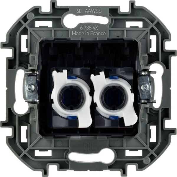 Розетка RJ45 2-м Inspiria CAT.6 UTP бел. Leg 673840