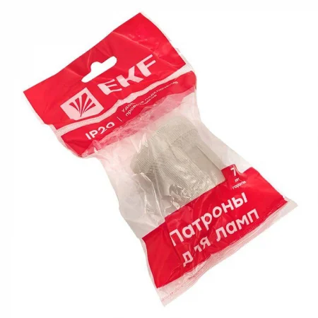 Патрон керамический E27 (инд. пакет) EKF LHCe-E27-p