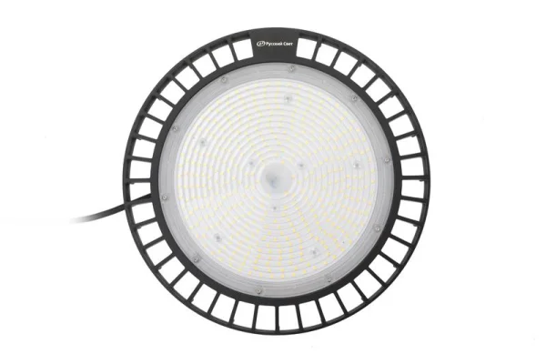 Светильник ДСП IB 10 S 150W M 850 BK LED Highbay D298xH112мм 150Вт 5000К IP65 подвес черн. Русский Свет 16091023048