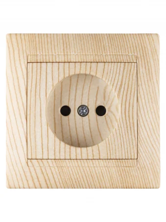 Розетка 2П 10А 250В с защ. шт. сосна "Лама" TDM