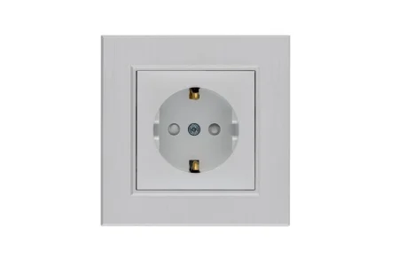 Розетка 1-м Karea LINE STAR с заземл. жемчуж. Makel 86100028