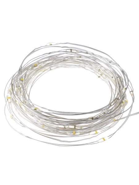 Гирлянда светодиодная "Роса20" 20LED, 2м, 3000К, 2хCR2032 , TDM