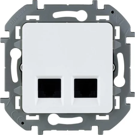 Розетка RJ45 2-м Inspiria CAT.6 UTP бел. Leg 673840