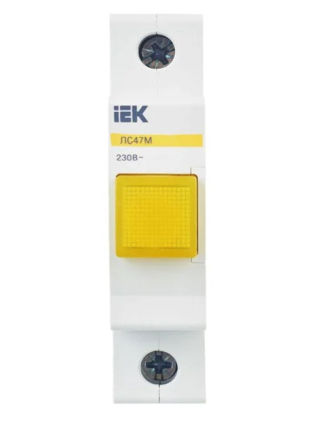 Лампа сигнальная ЛС-47М желт. IEK MLS20-230-K05
