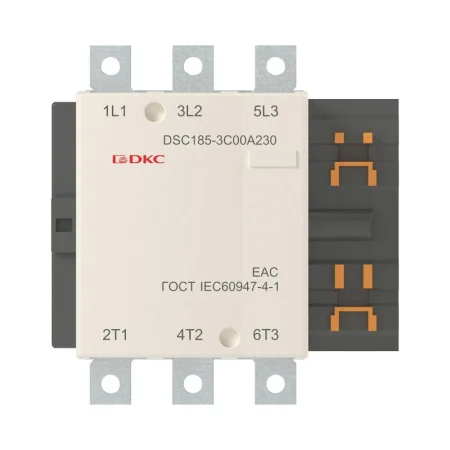 Контактор магнитный DSC185-3C00A230 185А 90кВт (AC3) 220В AC DKC DSC185-3C00A230