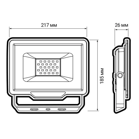 Прожектор светодиодный PFL-C3 70Вт 6500К IP65 закален. прозр. стекло JazzWay 5023604A