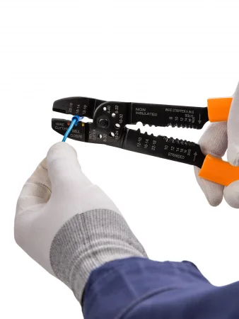 Клещи обжимные КО-У, универсальные (обжим, зачистка, винторез), "МастерЭлектрик" TDM