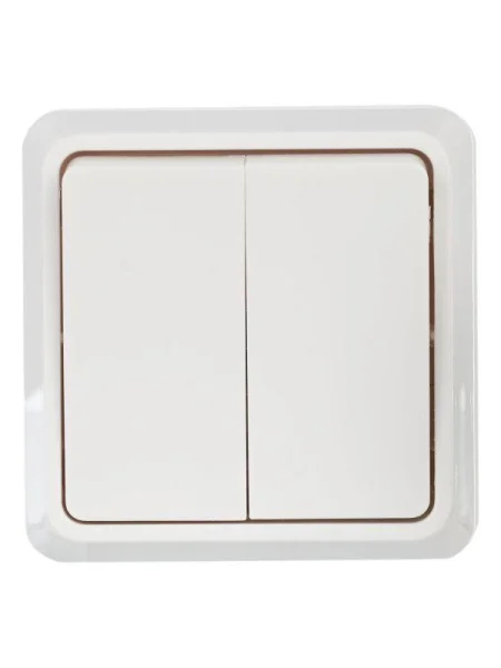 Выключатель 2-кл. ОП Октава 10А IP20 ВС20-2-0-ОБ 250В бел. IEK EVO20-K01-10-DC