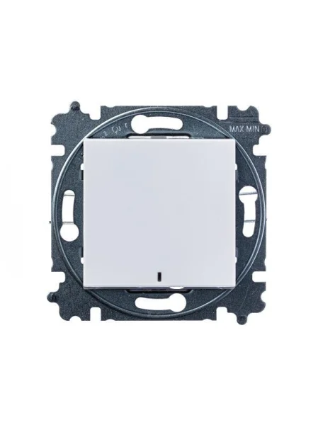Выключатель 1-кл. СП Levit IP20 с подсветкой бел./ледяной ABB 2CHH590146A6001