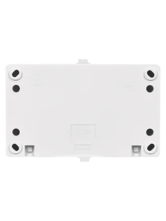 Блок (горизонтальный) выключатель 1-кл. + розетка 2П+З с з/ш БКВР IP54 белый "Вуокса" TDM